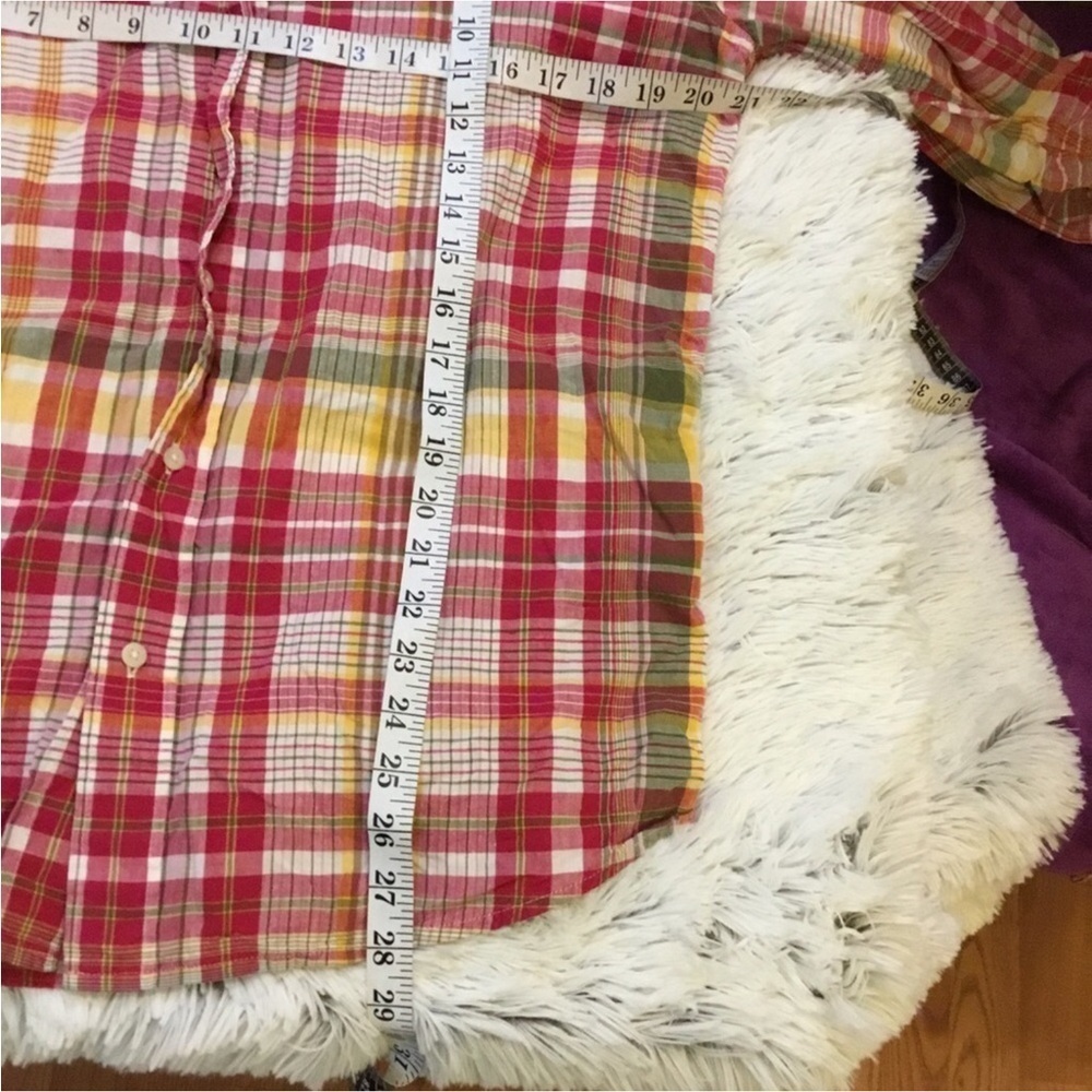 American Eagle Outfitters Madras Vintage fit Woman’s size Large plaid - Picture 4 of 14